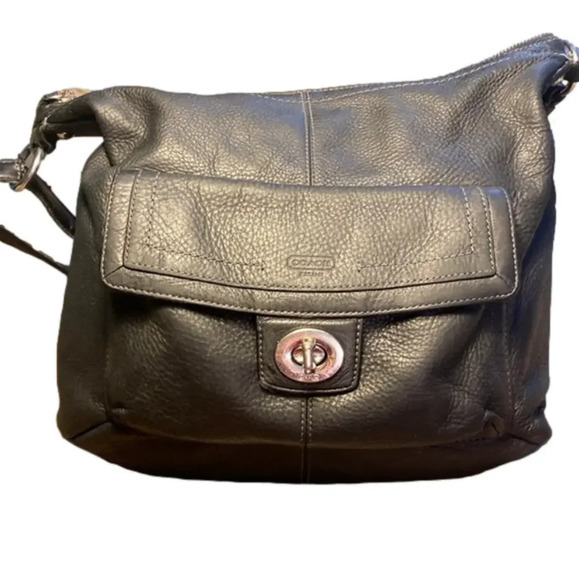 Coach in black pebbled leather - Vintage - Picture 1 of 13